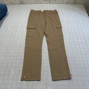 Cache Brown Stretch Cargo Pants Size 0 Utility‎ Pocket Zip Hem Modern Y2K Chic *